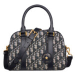 Christian Dior Medium D-Vibe Bowling Bag Dark Blue